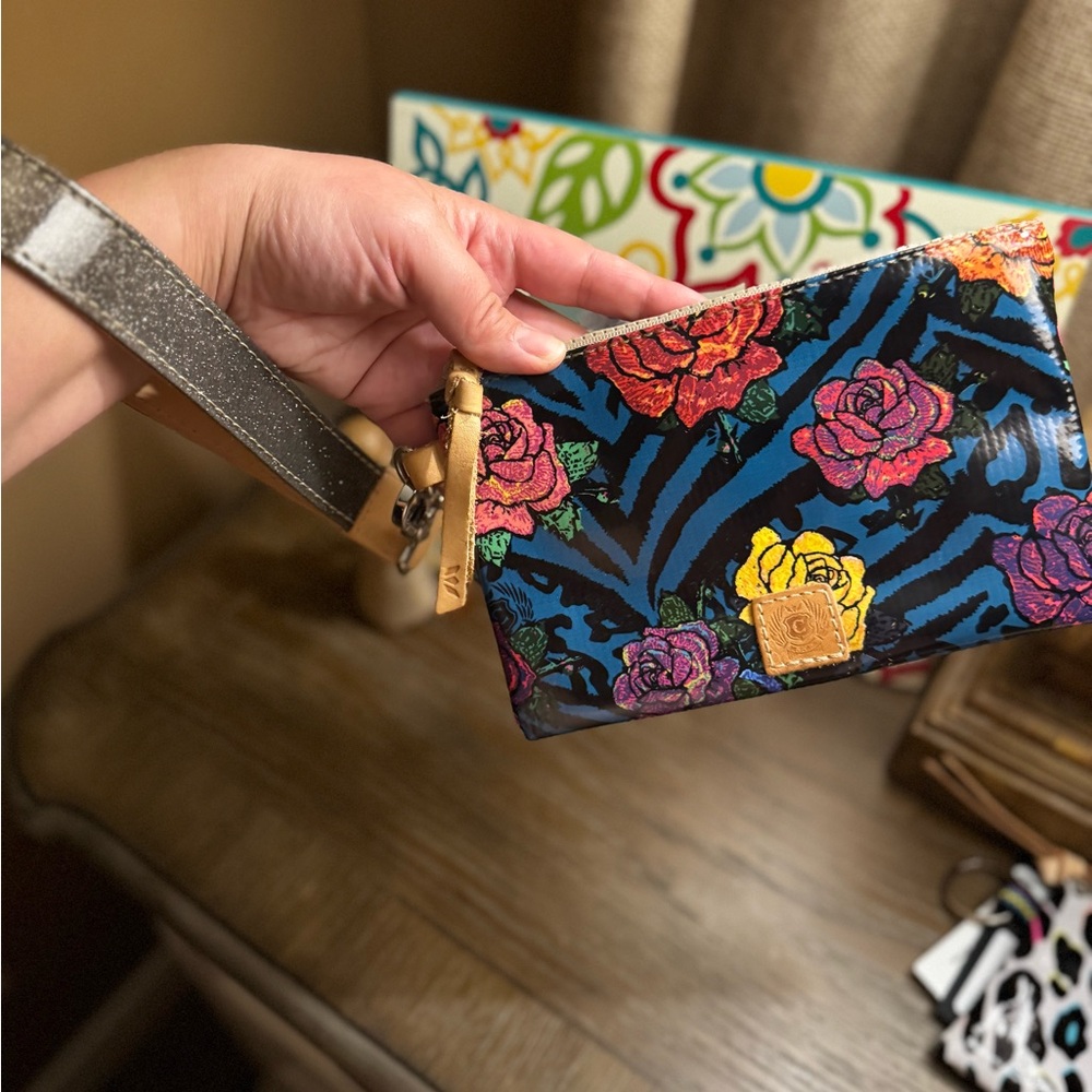 Consuela Multicolor Floral Wristlet